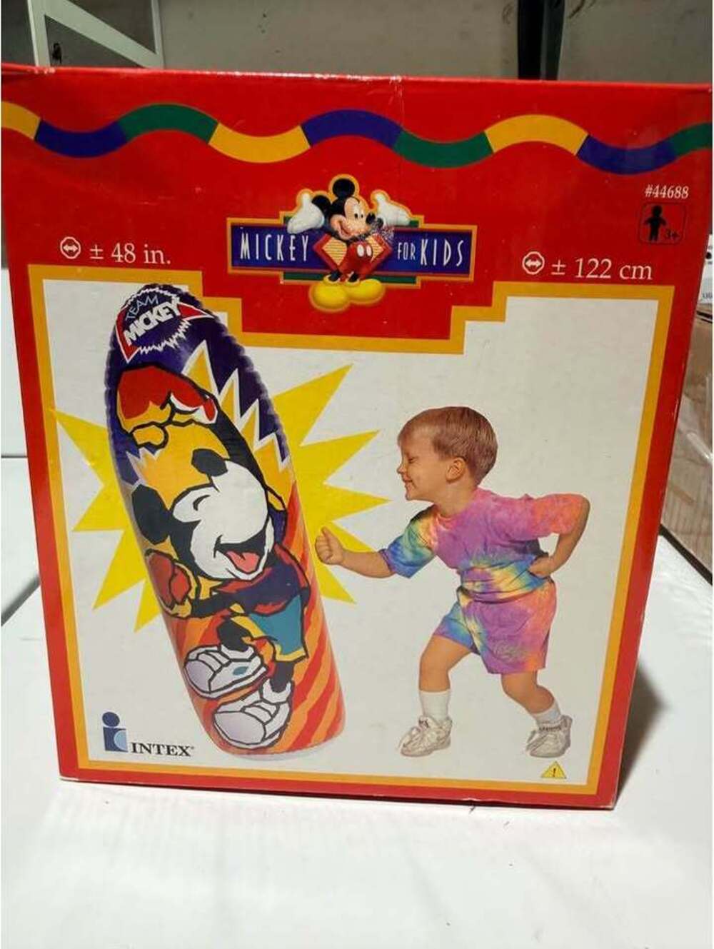 Vintage Intex Disney Mickey Mouse Bop Bag Inflatable 48" #44688 NEW SEALED toy